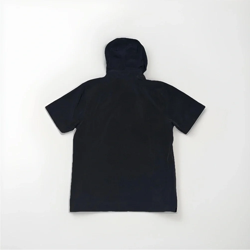 New Nike Short-Sleeve Black Woven Football Coach Hoodie FJ9548-014 Mens S - Picture 2 of 6